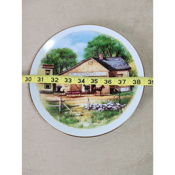 Country Living Legacy Plate Collector Wall Decor Porcelain 8 1/2" Gold Trim Vtg - Picture 12 of 12